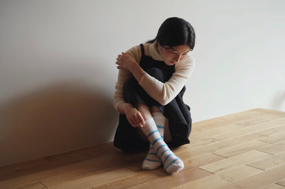 Mohair Wool Border Socks