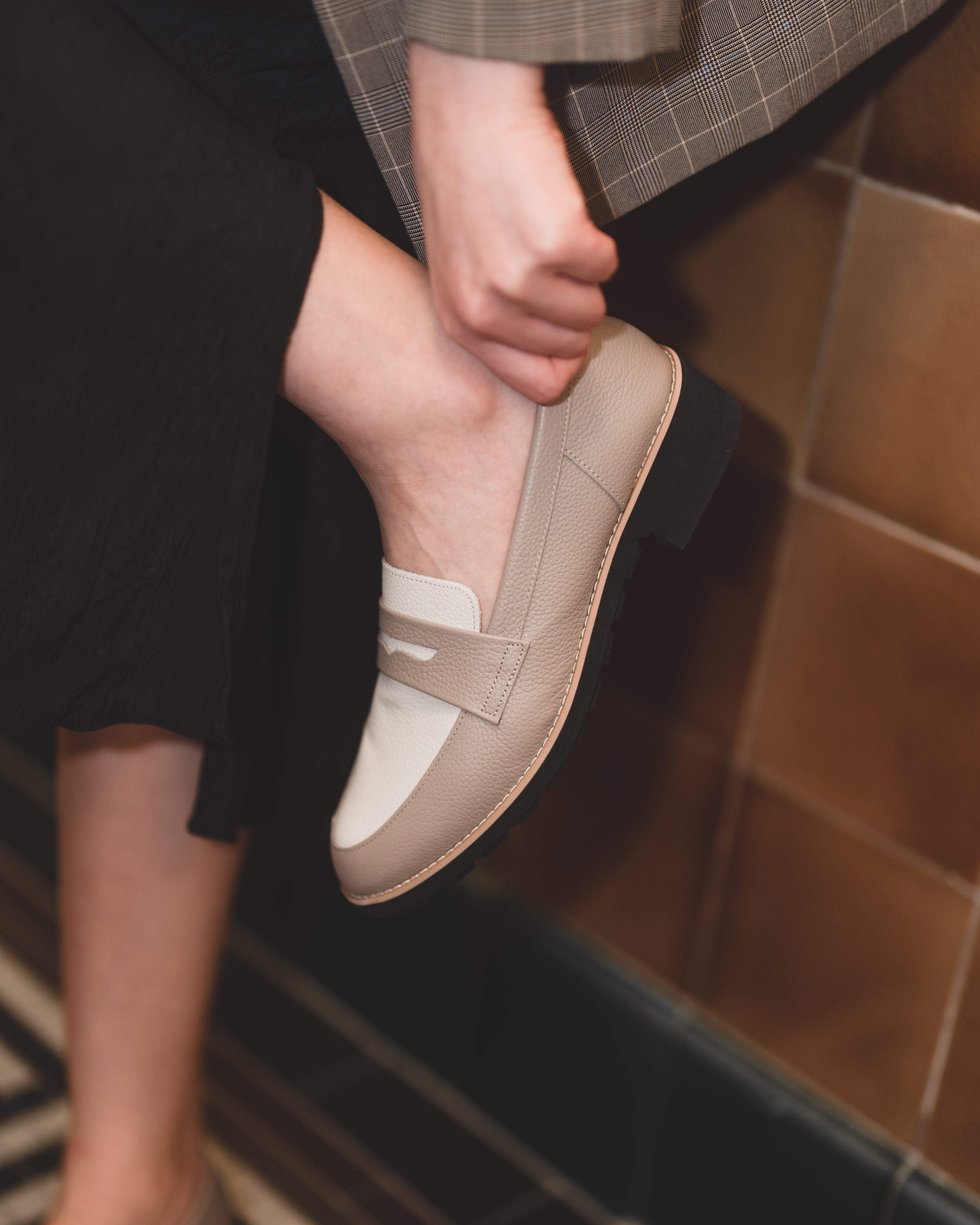 Penny Loafers - Ivory Beige