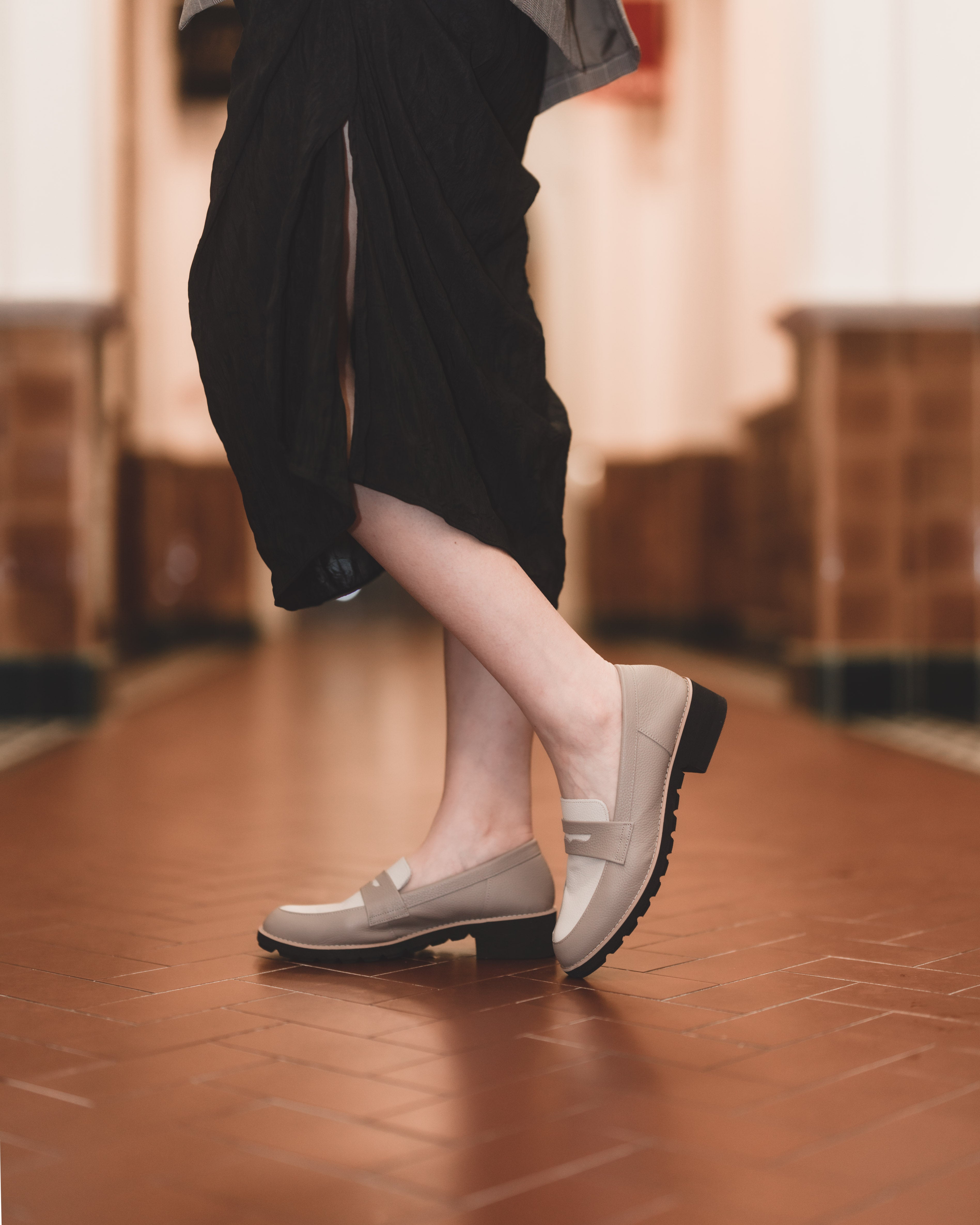 Penny Loafers - Ivory Beige