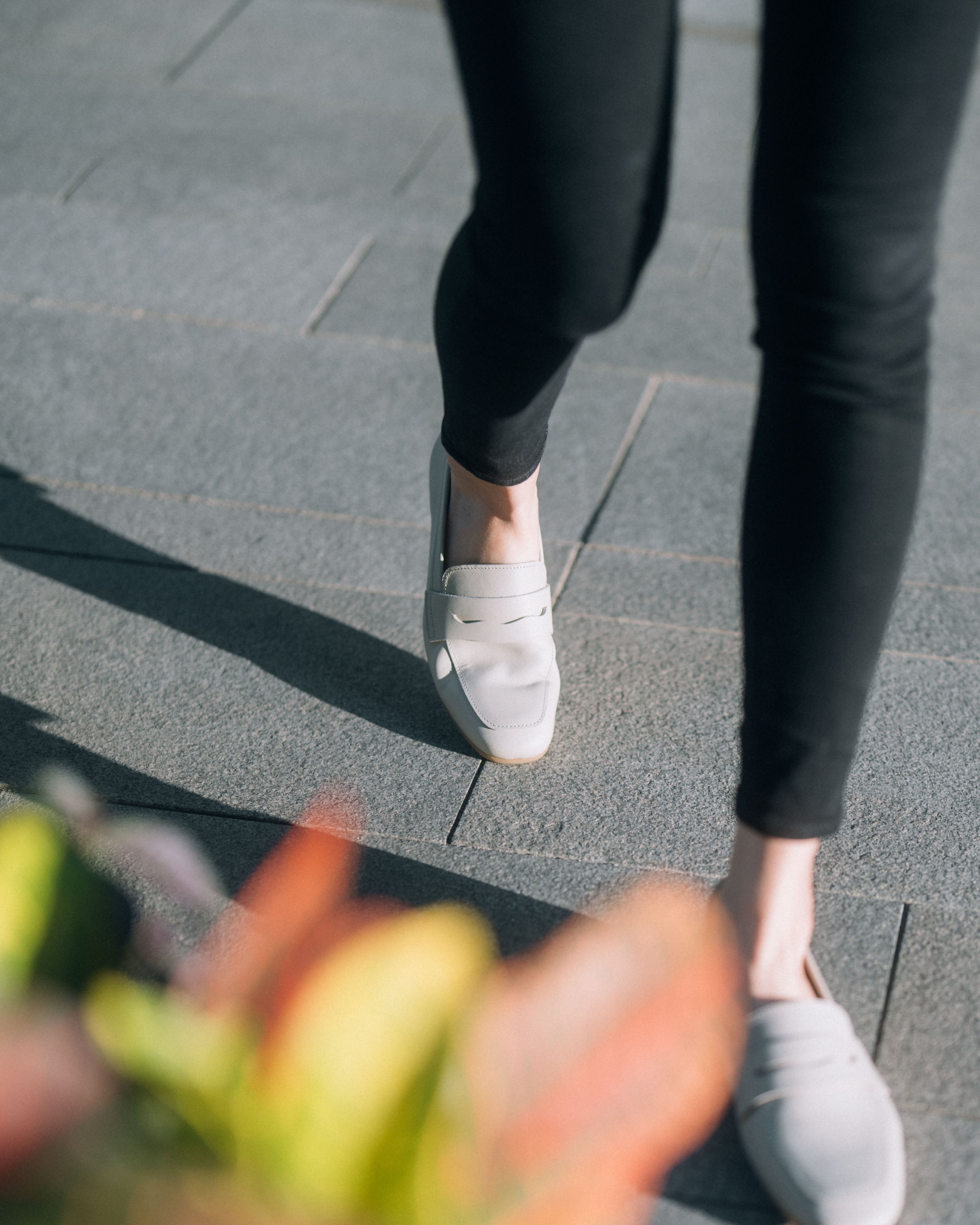 Thea Penny Loafers - Dove Grey