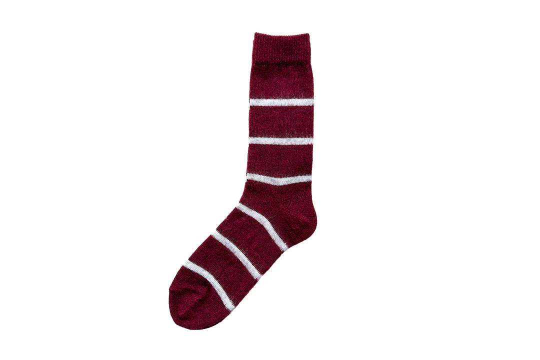 Mohair Wool Border Socks