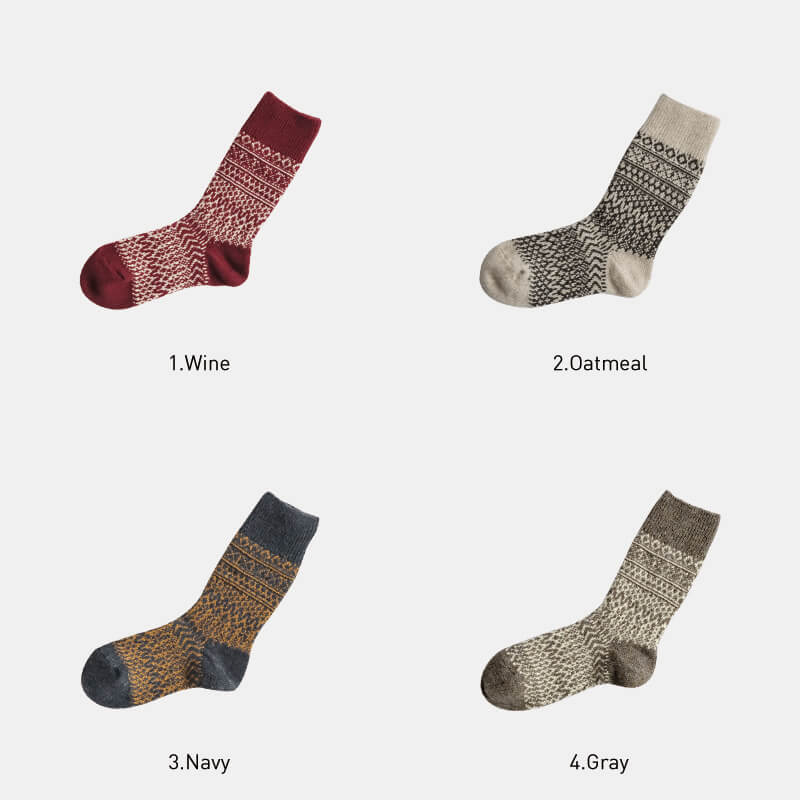 Wool Jacquard Socks