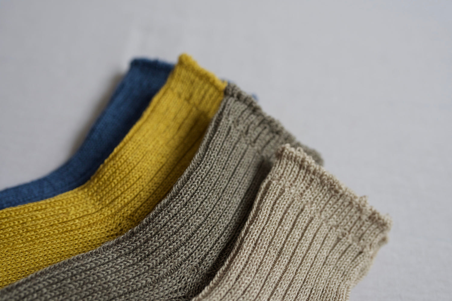 Linen Ribbed Socks