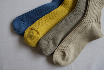 Linen Ribbed Socks