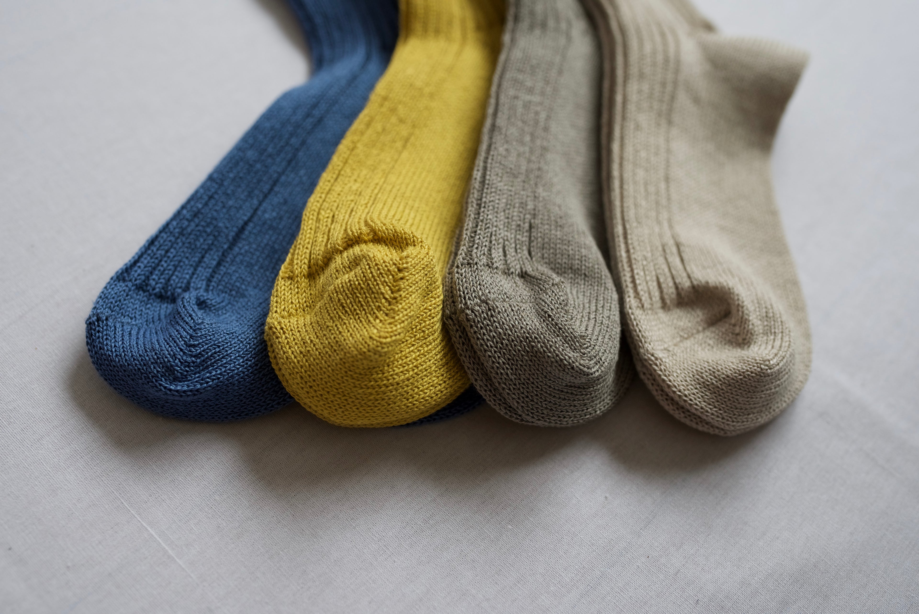 Linen Ribbed Socks