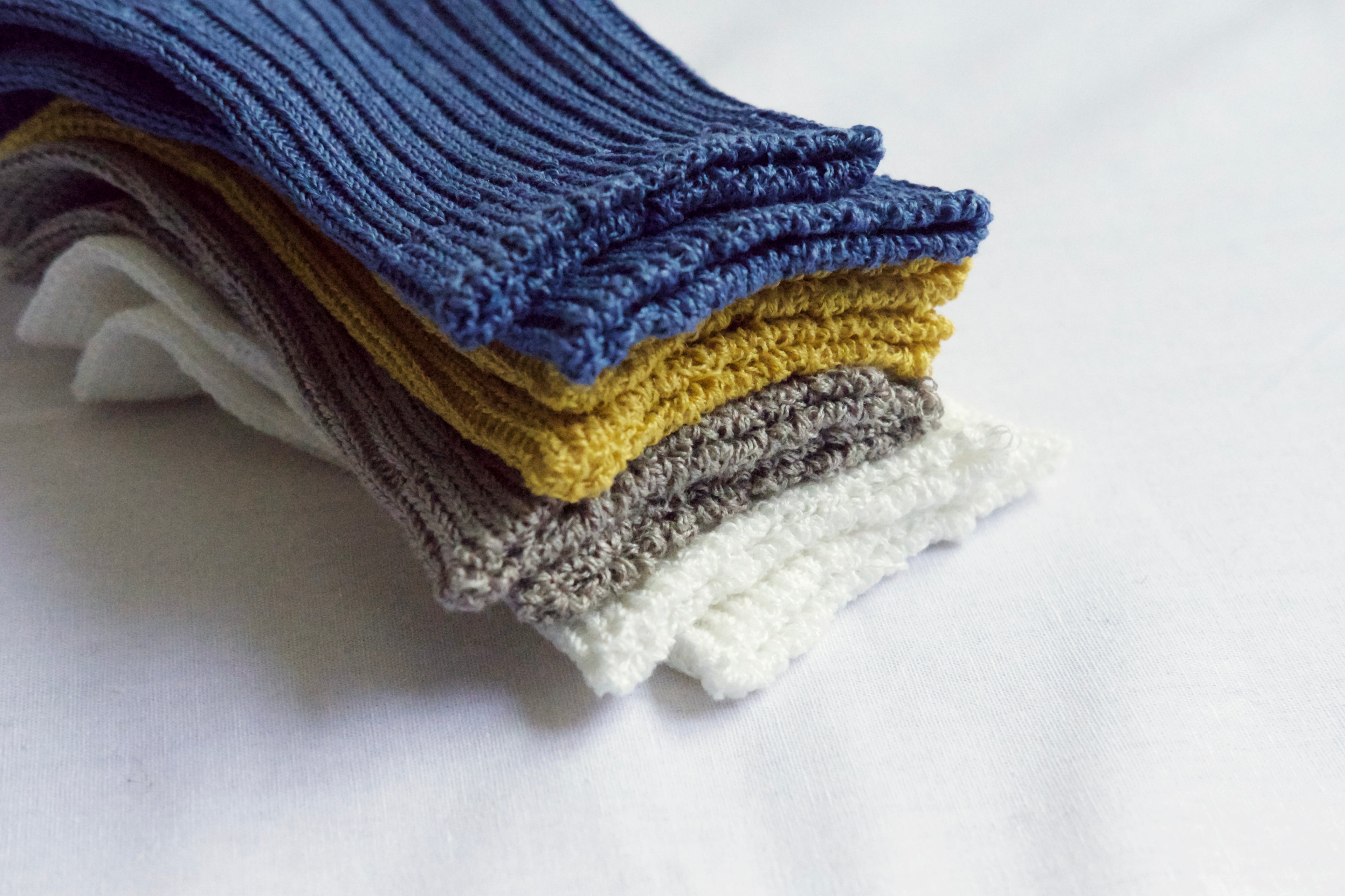 Linen Ribbed Socks