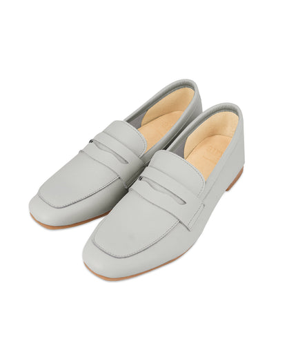 Thea Penny Loafers - Dove Grey