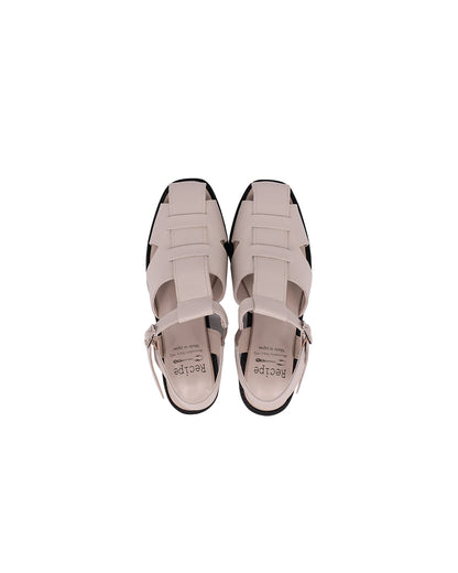 Vera Gurkha Sandals - Cloudy White