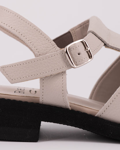 Vera Gurkha Sandals - Cloudy White