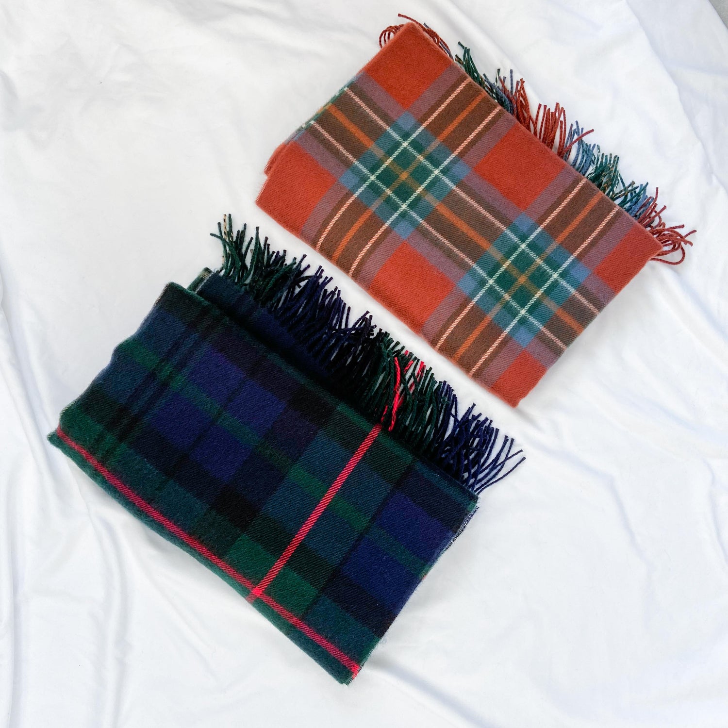 牛津格紋頸巾 Oxford plaid scarf