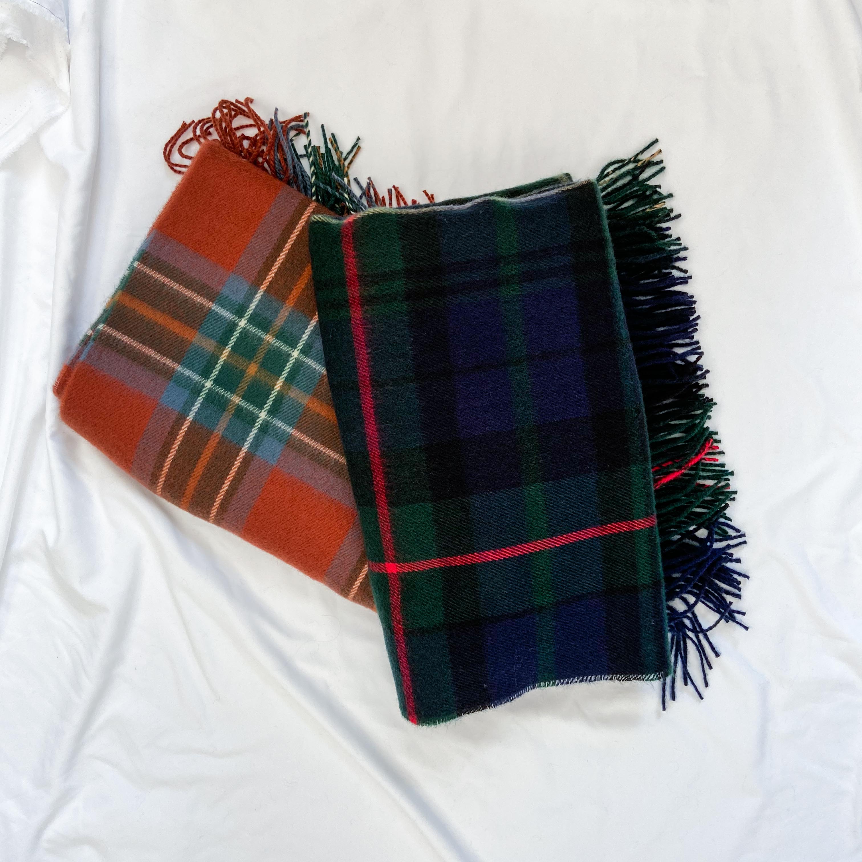 牛津格紋頸巾 Oxford plaid scarf