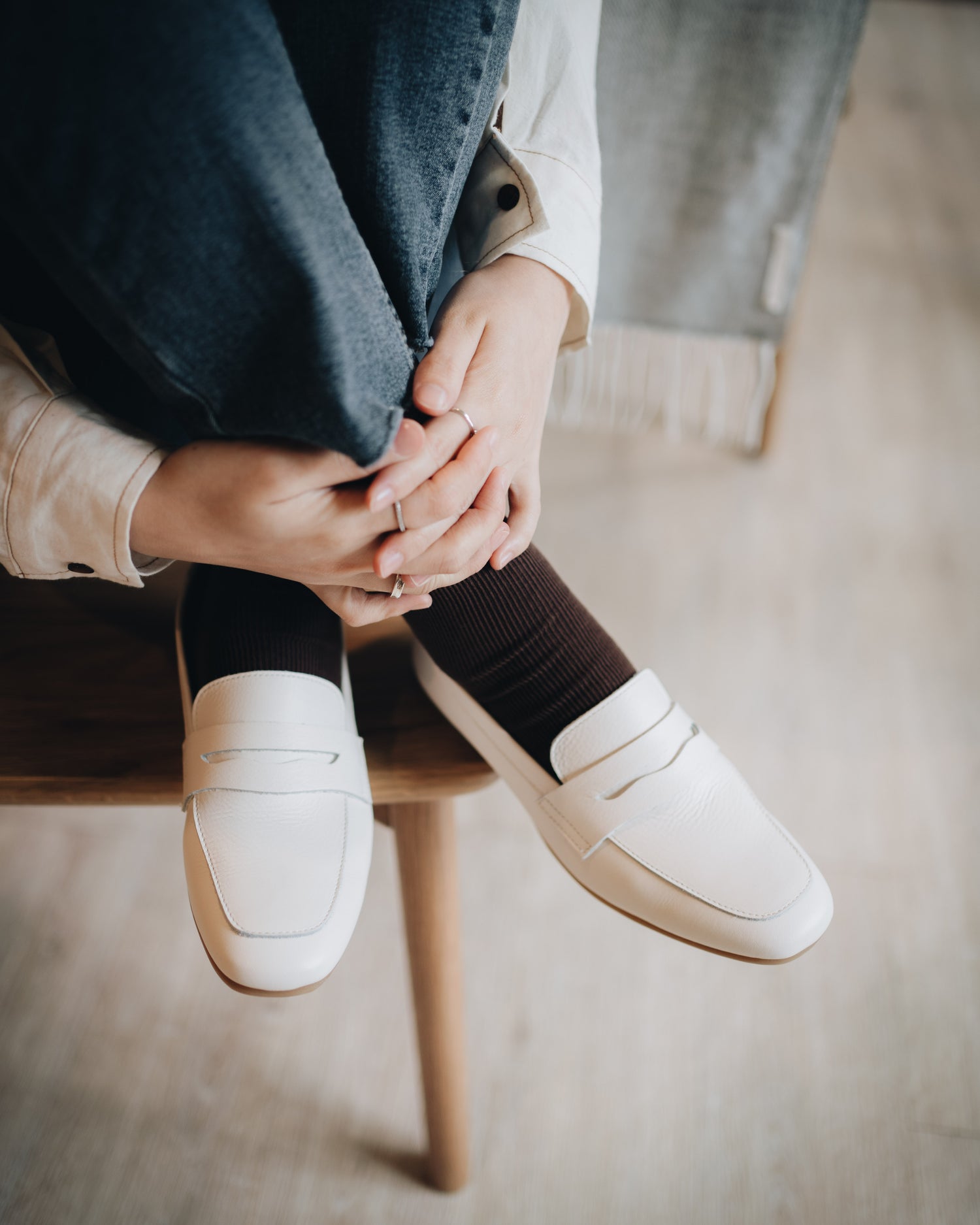 Thea Penny Loafers - Noble Ivory