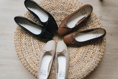 Flora Ballet Flats - Cement Beige