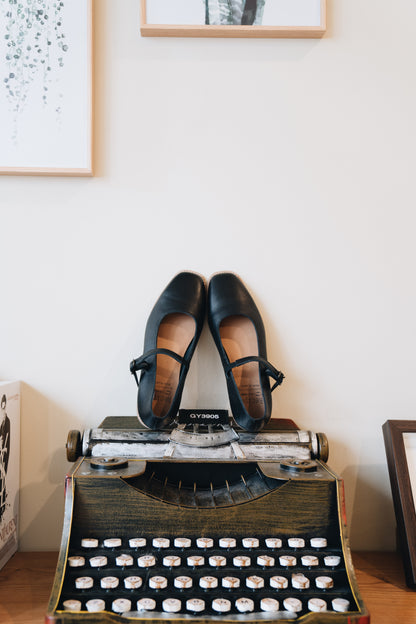 Lady Mary Jane Flats - Leather Black