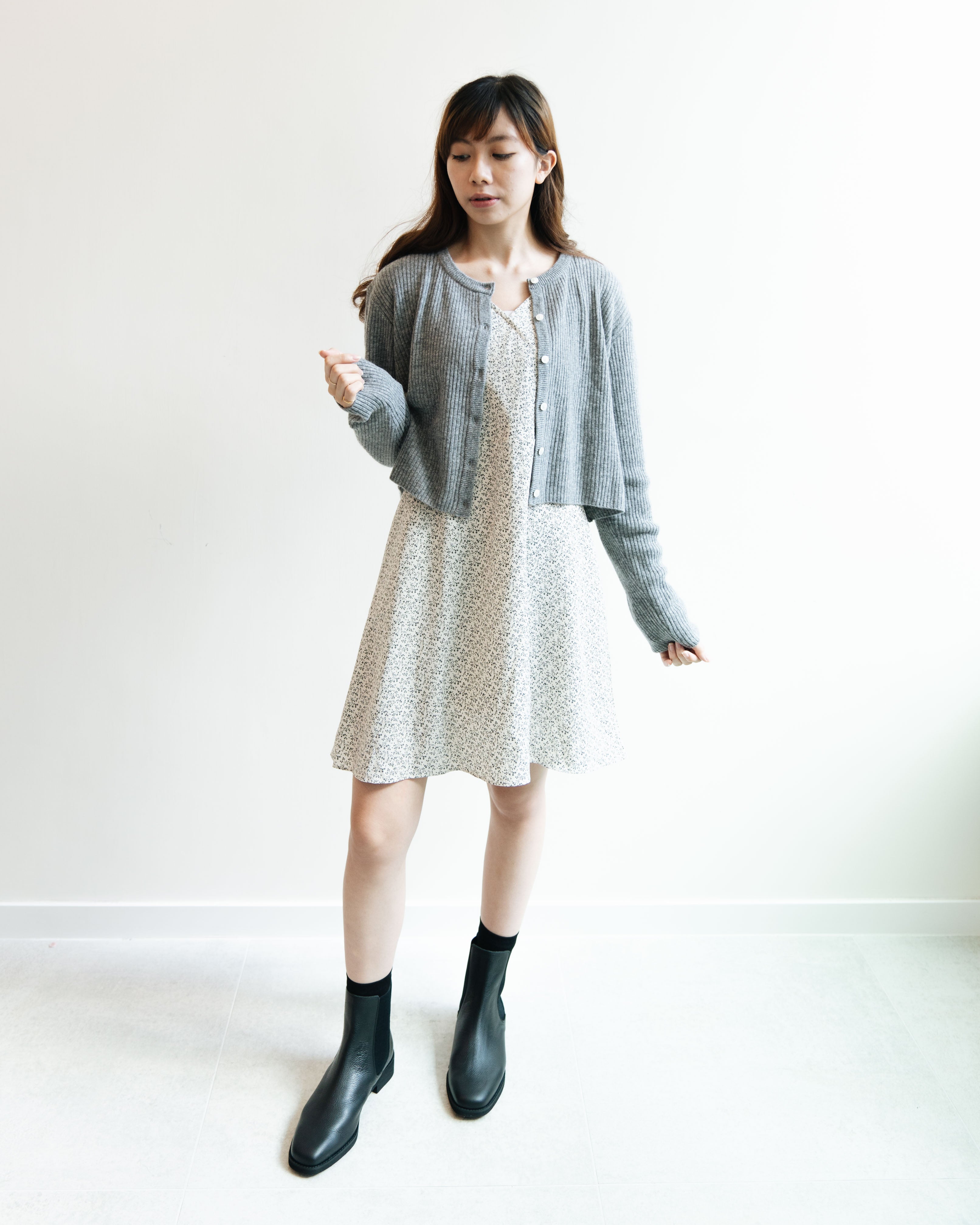 [ 大推]短版軟羊毛外套 Cashmere crop cardigan