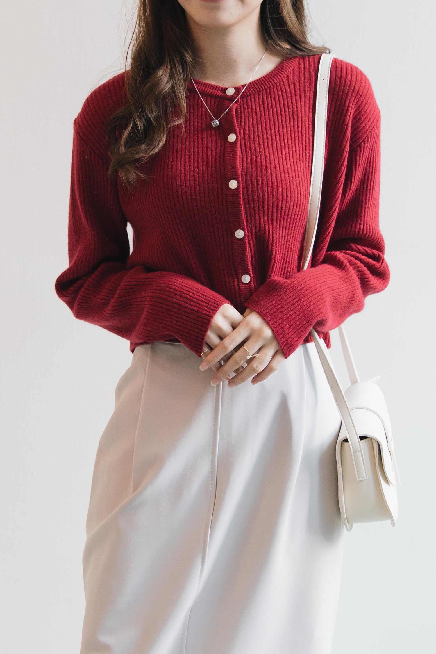 [ 大推]短版軟羊毛外套 Cashmere crop cardigan