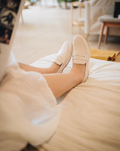 Thea Penny Loafers - Noble Ivory