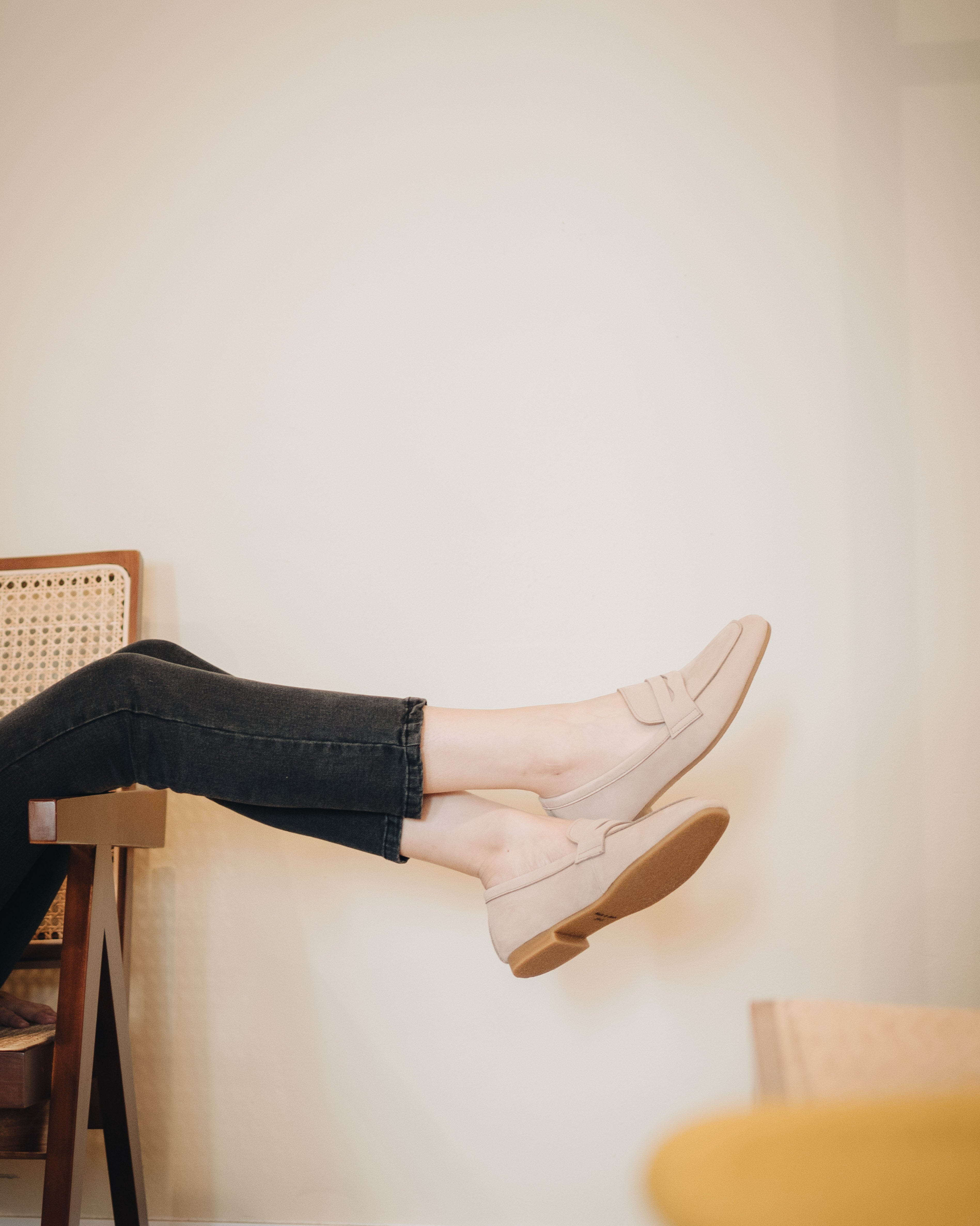 Thea Penny Loafers - Sand Beige