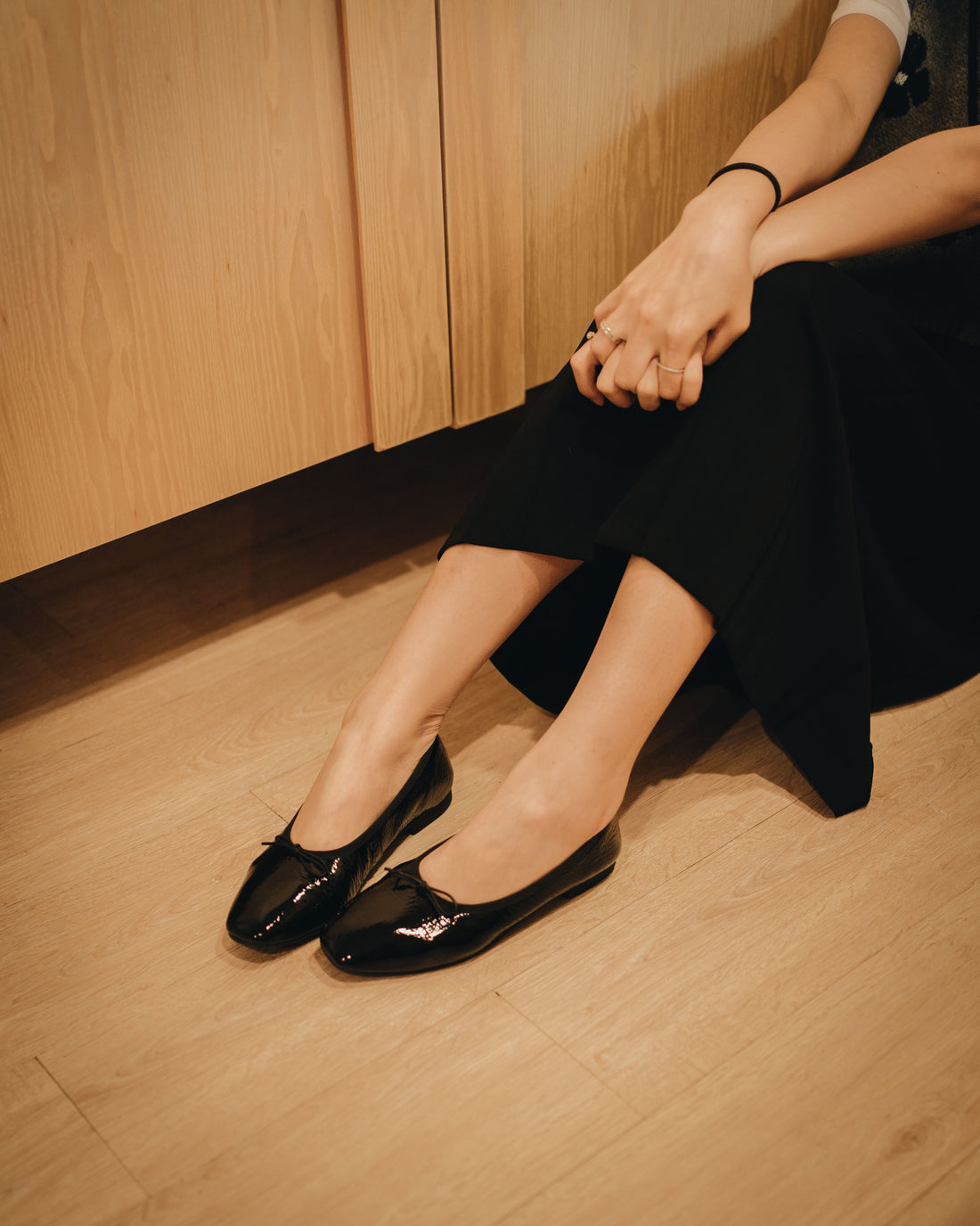 Flora Ballet Flats - Ink Black