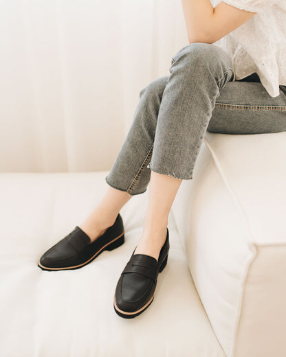 Penny Loafers - Leather Black