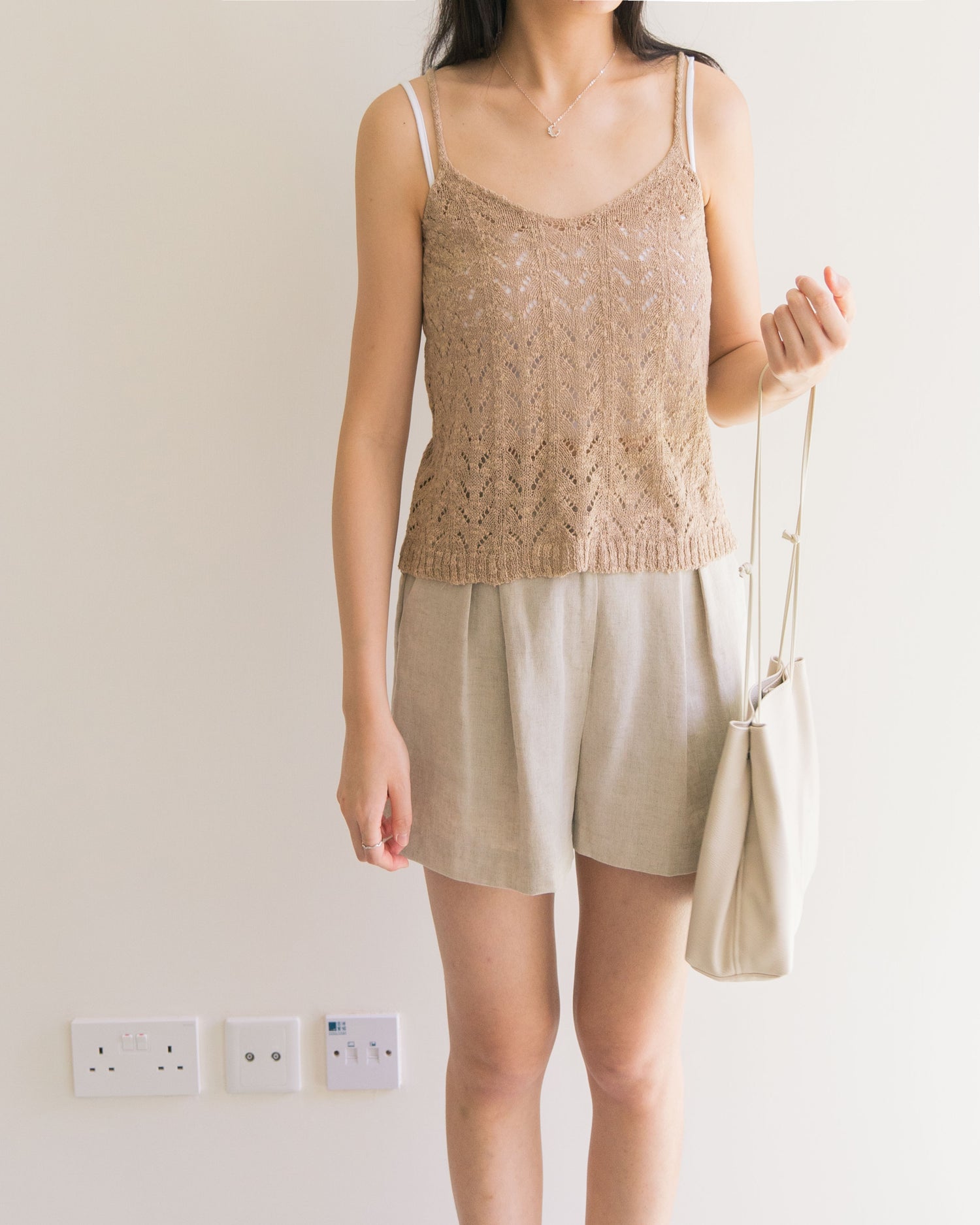 Soft cutwork knit top