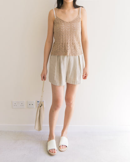 Soft cutwork knit top