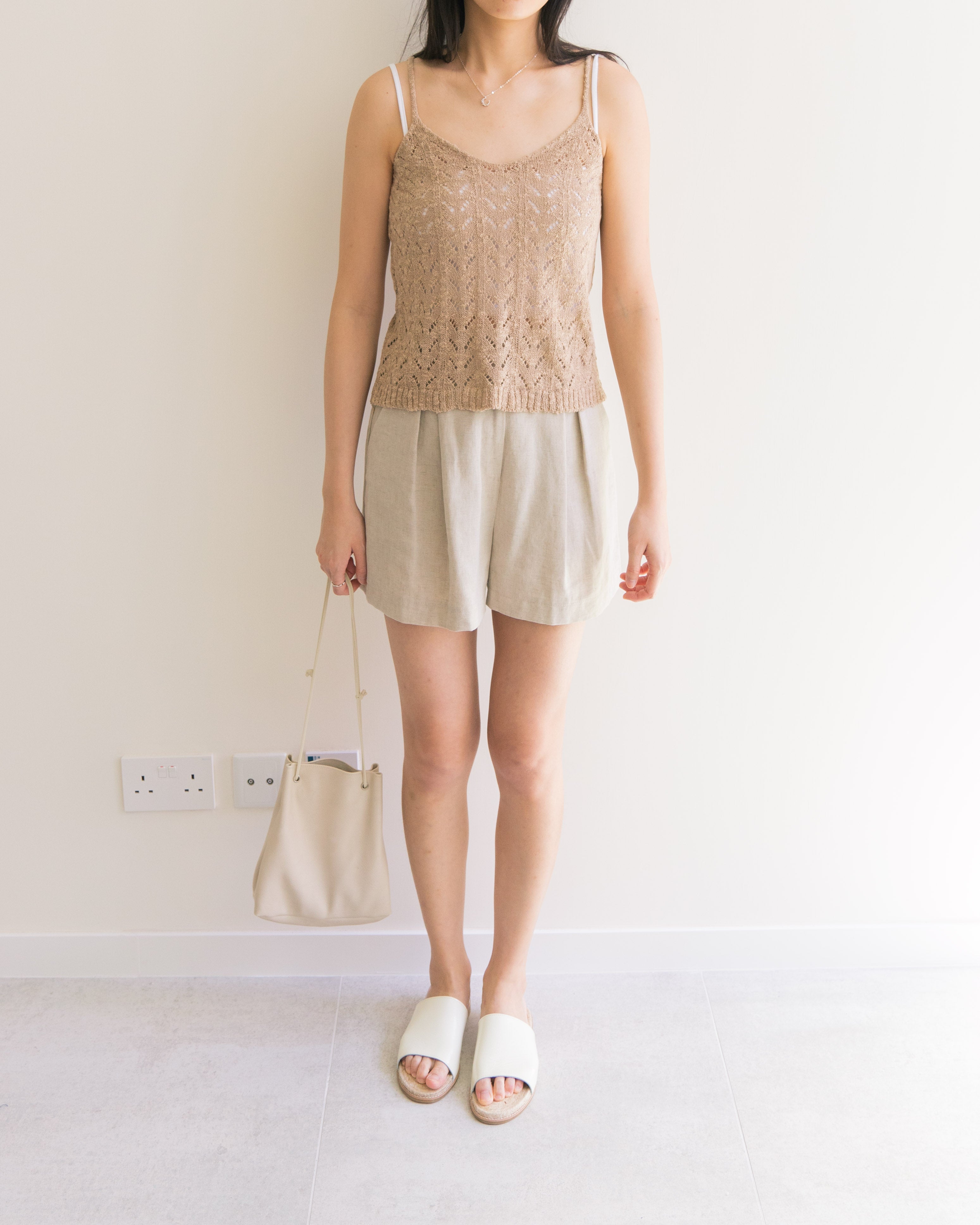 Soft cutwork knit top