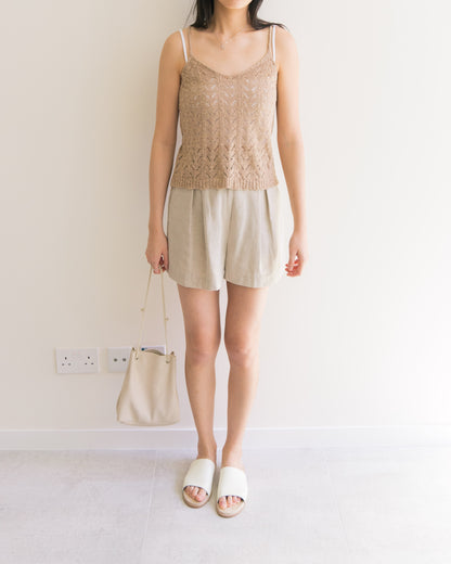 Soft cutwork knit top