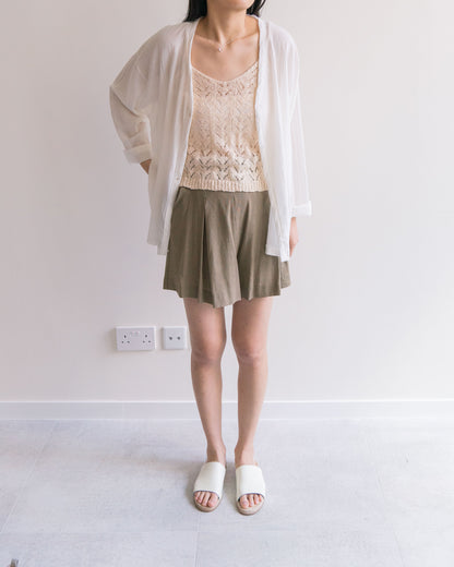 Soft cutwork knit top