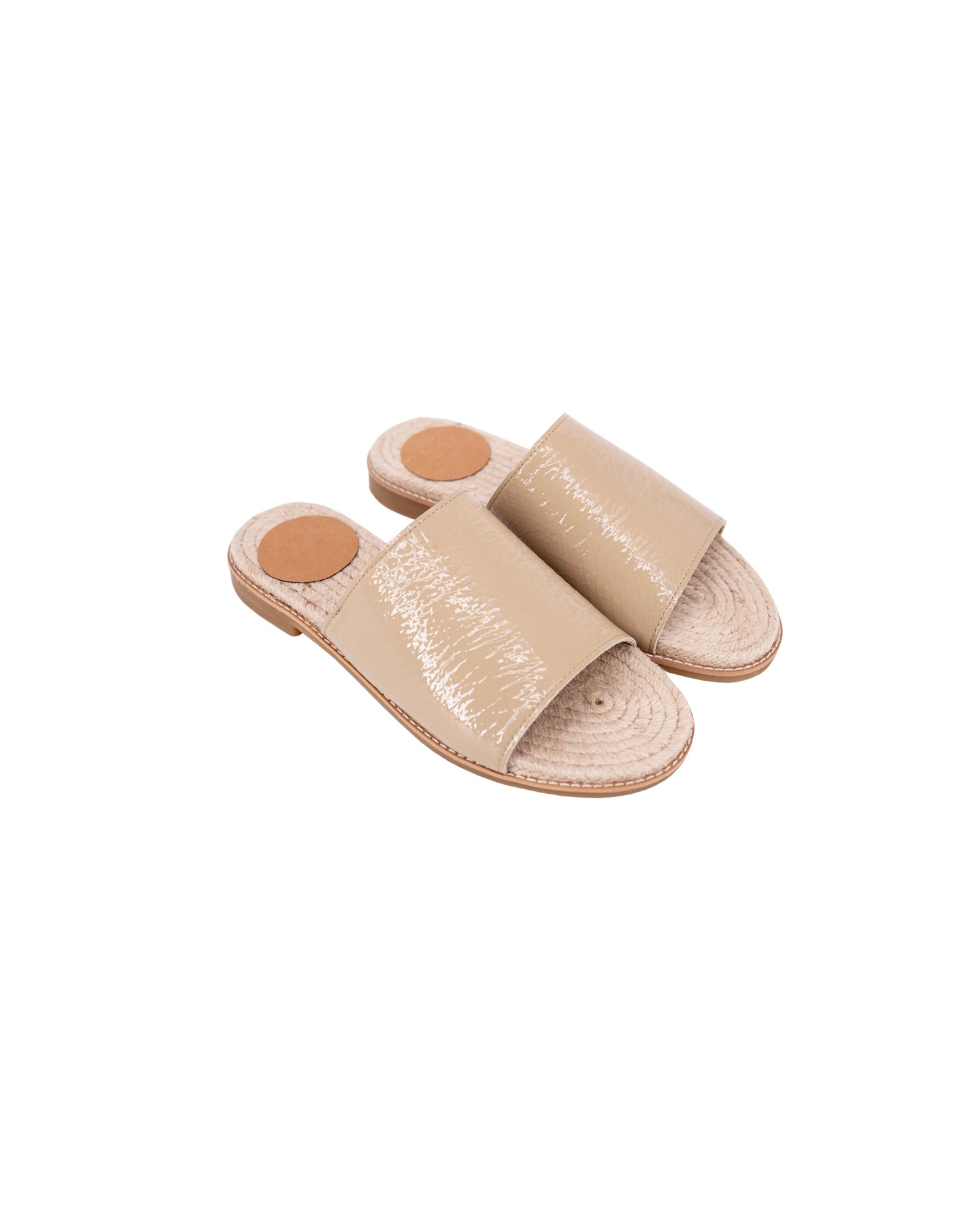 Kelia Sandals - Shiny Nude Beige