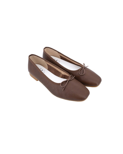 Flora Ballet Shoes - Walnut Brown