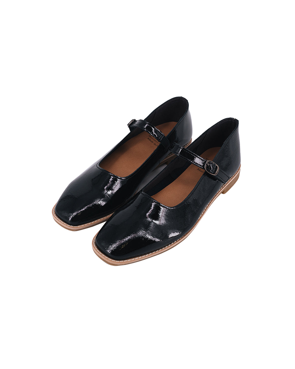 Lady Mary Jane Flats - Piano Black