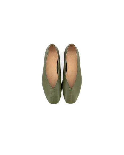 Olivia Flats - Olive Green